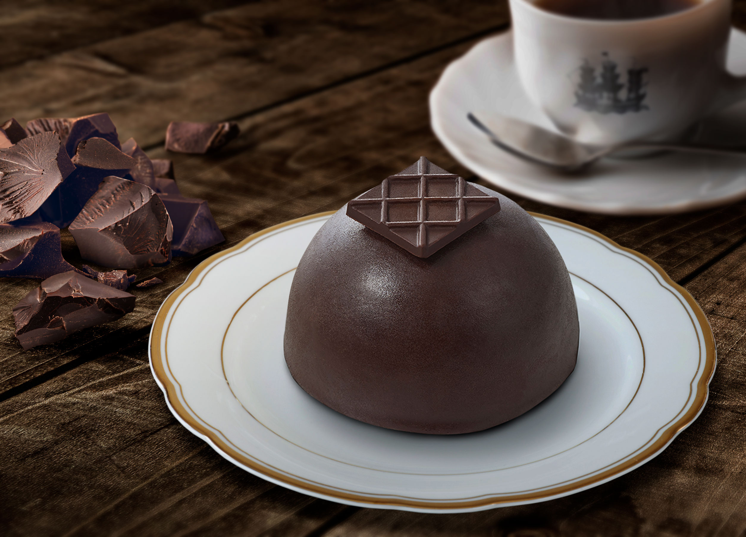チョコレートケーキ レタッチ完成画像